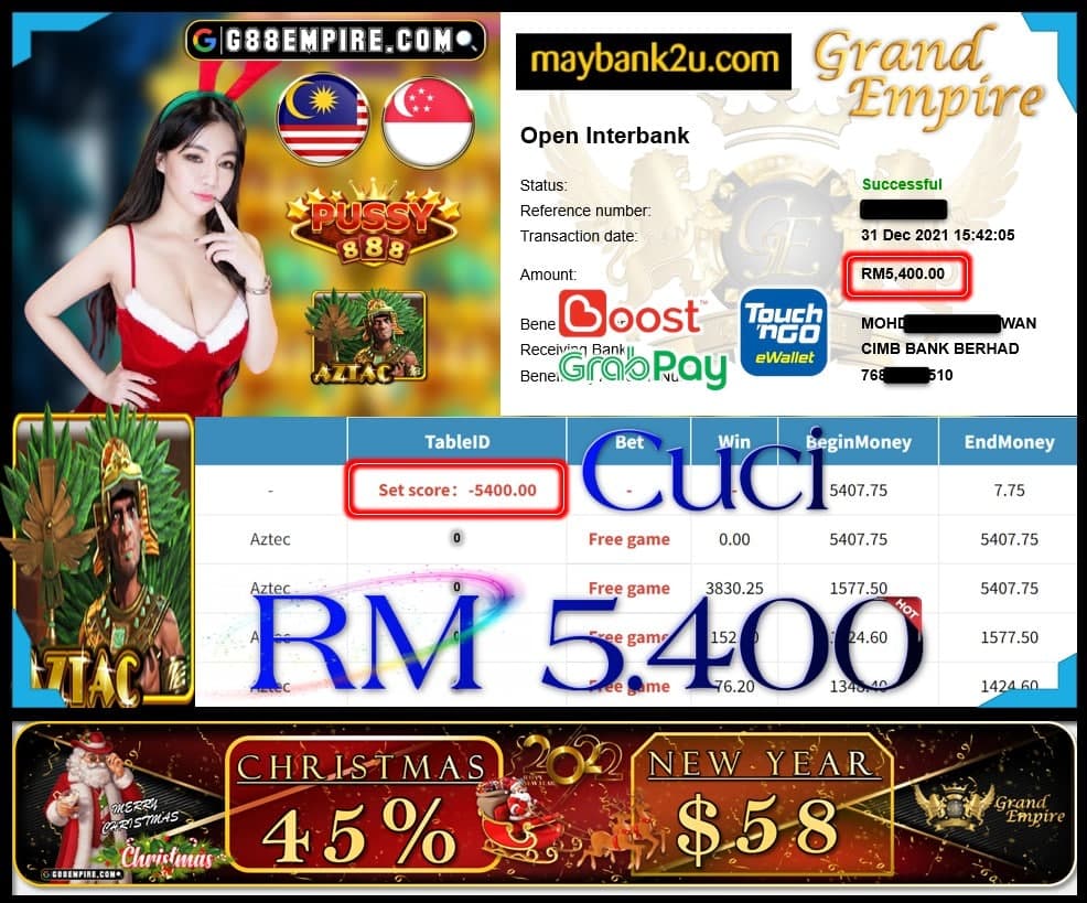 PUSSY888 - AZTAC CUCI RM5,400 !!!