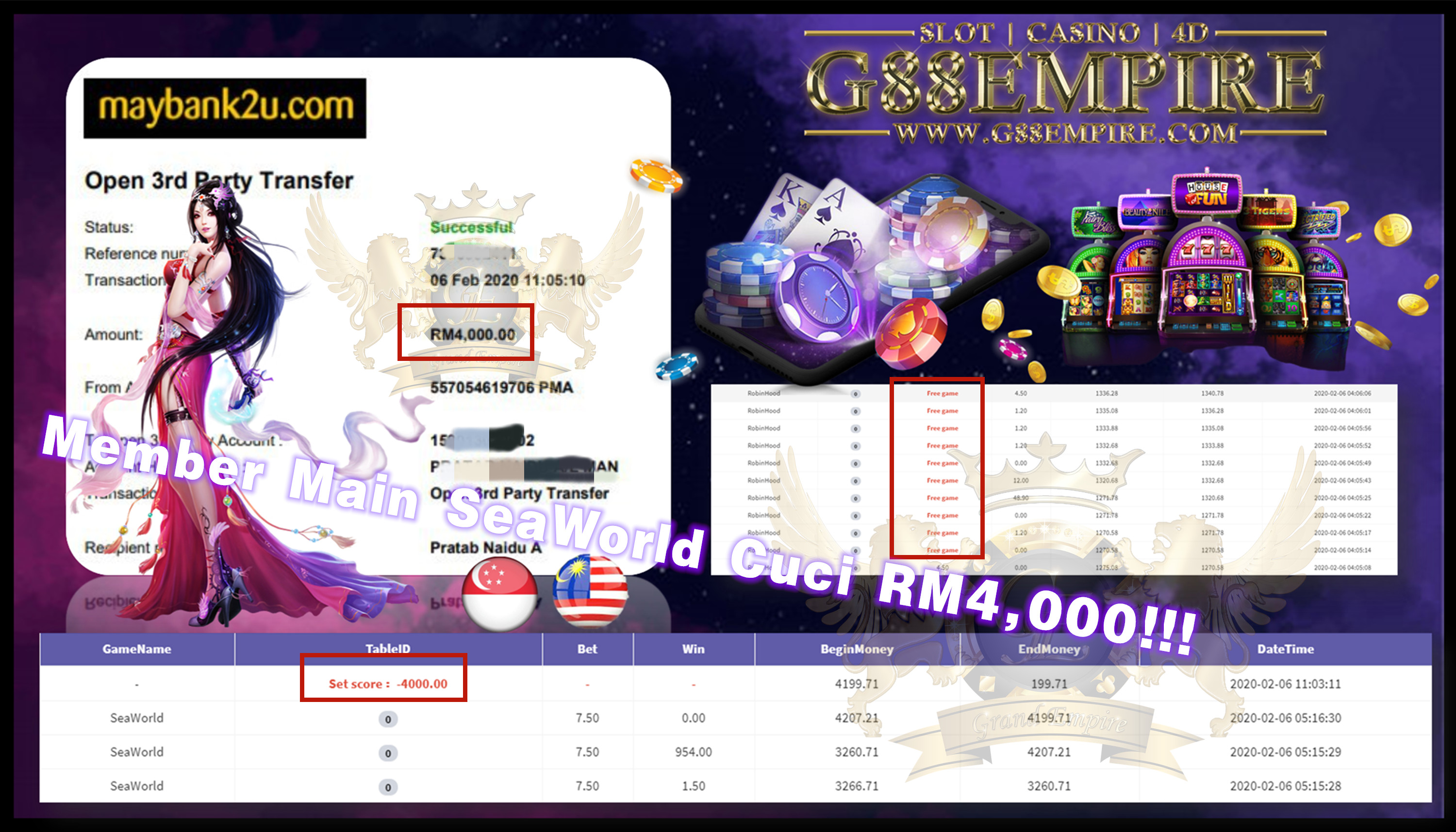 MMBER MAIN SEAWORLD CUCI RM4,000!!!