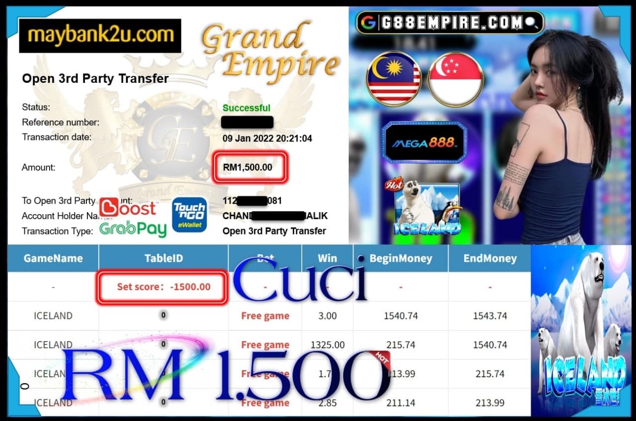 MEGA888 - ICELAND CUCI RM1,500 !!!