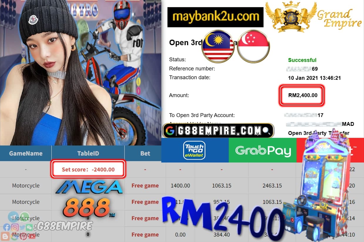 MEGA888 - MOTORCYCLE CUCI RM2,400 !!!