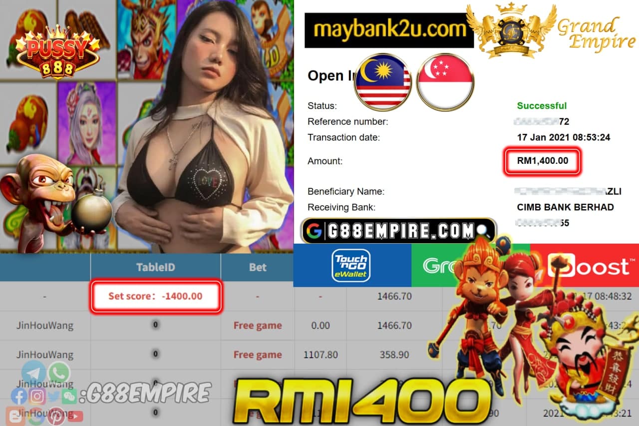 PUSSY888 -  JINHOUWANG CUCI RM1,400 !!!