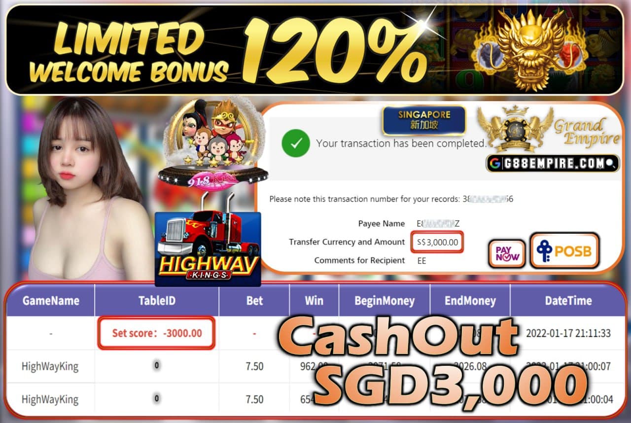 918KISS - HIGHWAYKING CASHOUT SGD3.000 !!!