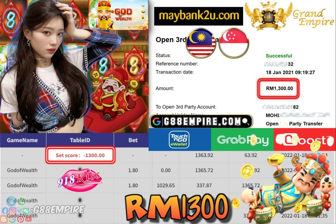 918KISS - GODOFWEALTH CUCI RM1,300 !!!