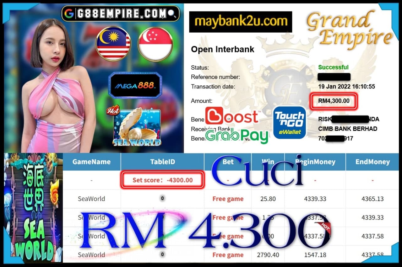 MEGA888 - SEAWORLD CUCI RM4,300 !!!