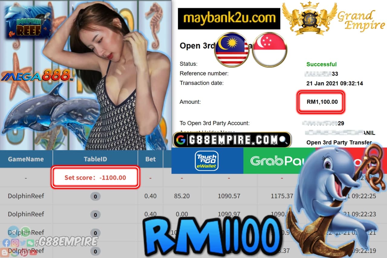 MEGA888  - DOLPHINREEF CUCI RM1,100 !!!