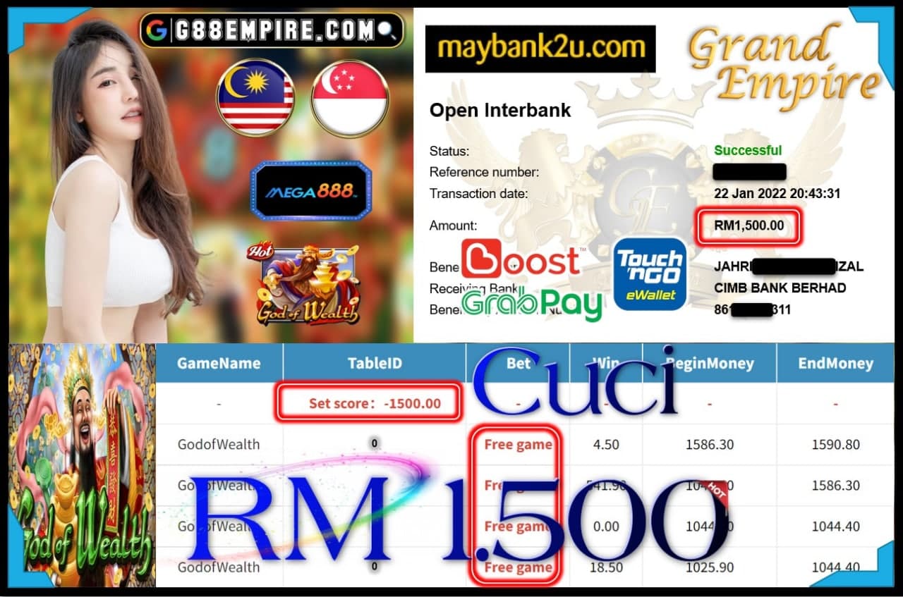 MEGA888 - GODOFWEALTH CUCI RM1,500 !!!