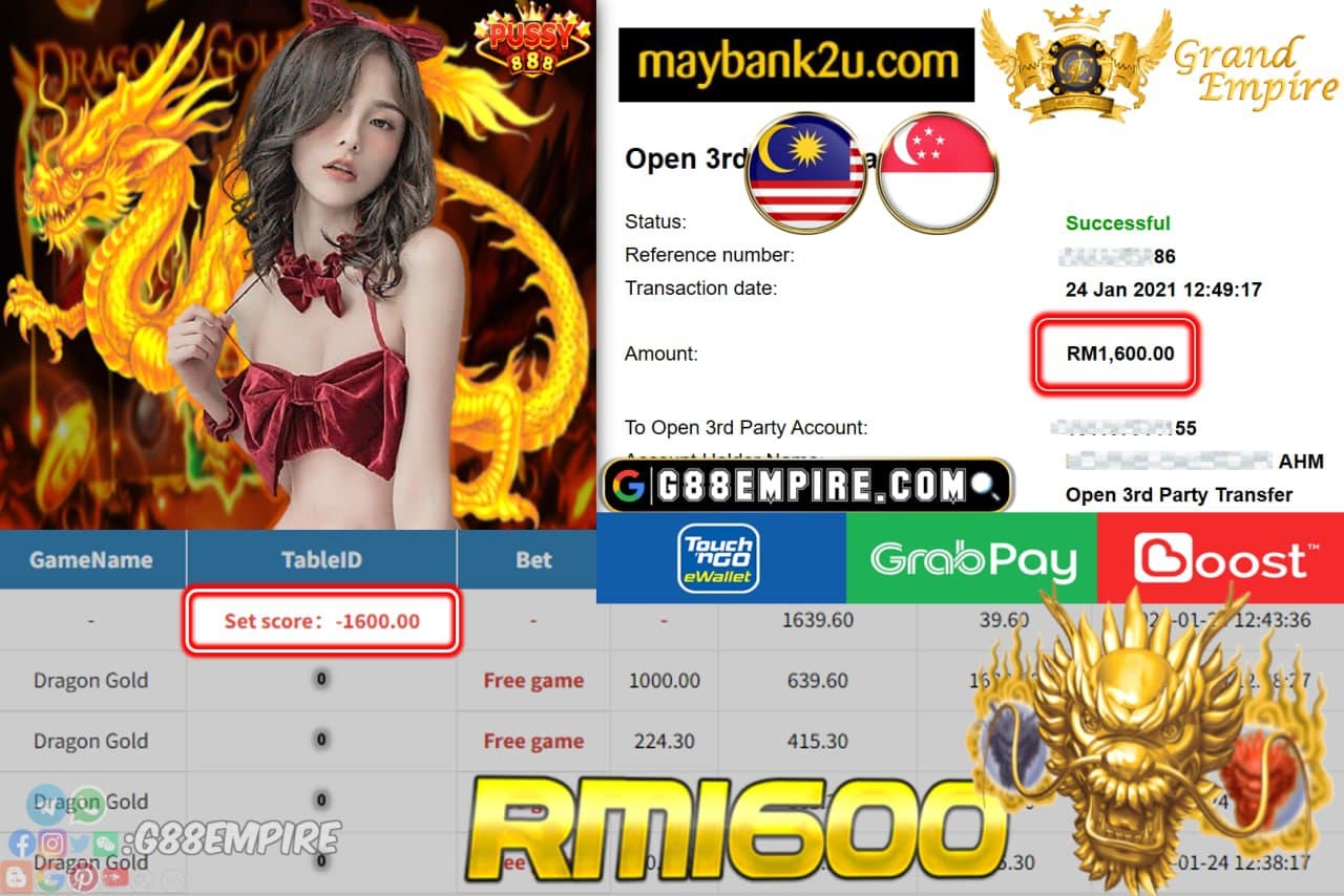 PUSSY888 - DRAGON GOLD CUCI RM1,600 !!!