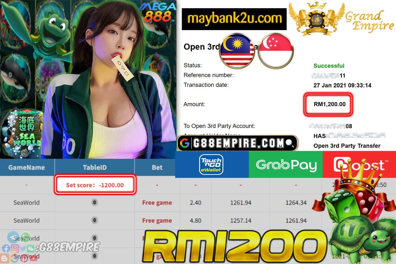 MEGA888 - SEAWORLD CUCI RM1,200 !!!