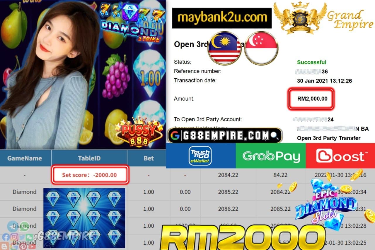 MEGA888 - DIAMOND CUCI RM2,000 !!!