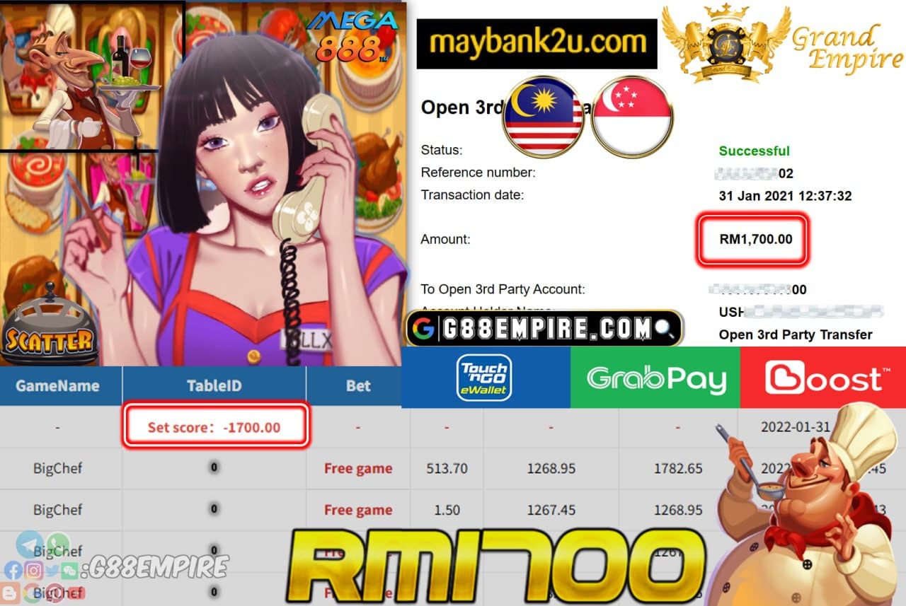 MEGA888  - BIGCHEF  CUCI RM1,700 !!!