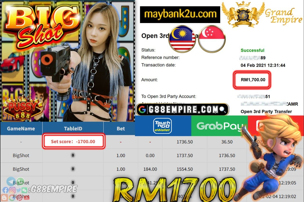 PUSSY888 - BIGSHOT CUCI RM1,700 !!!