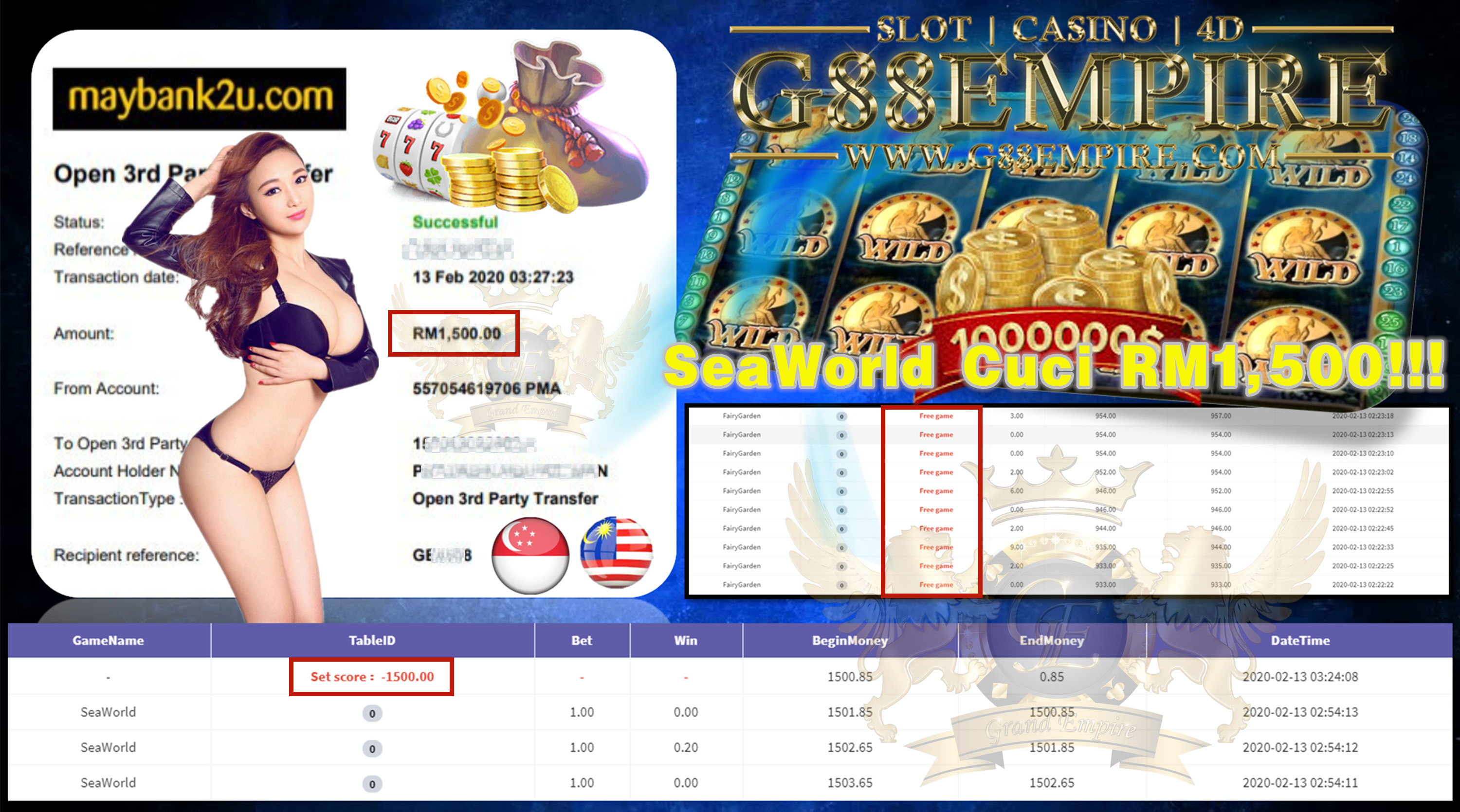 MEMBER MAIN SEA WORLD CUCI RM1,500!!!