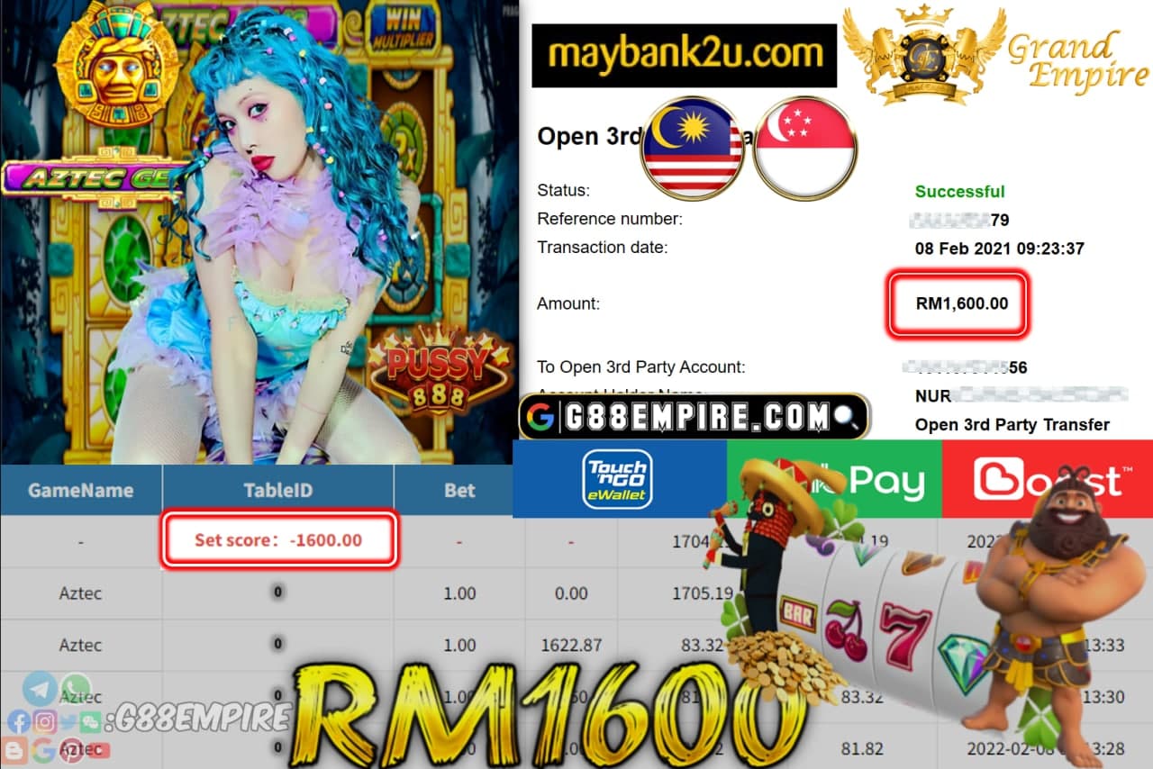 PUSSY888 - AZTEC CUCI RM1,600 !!!