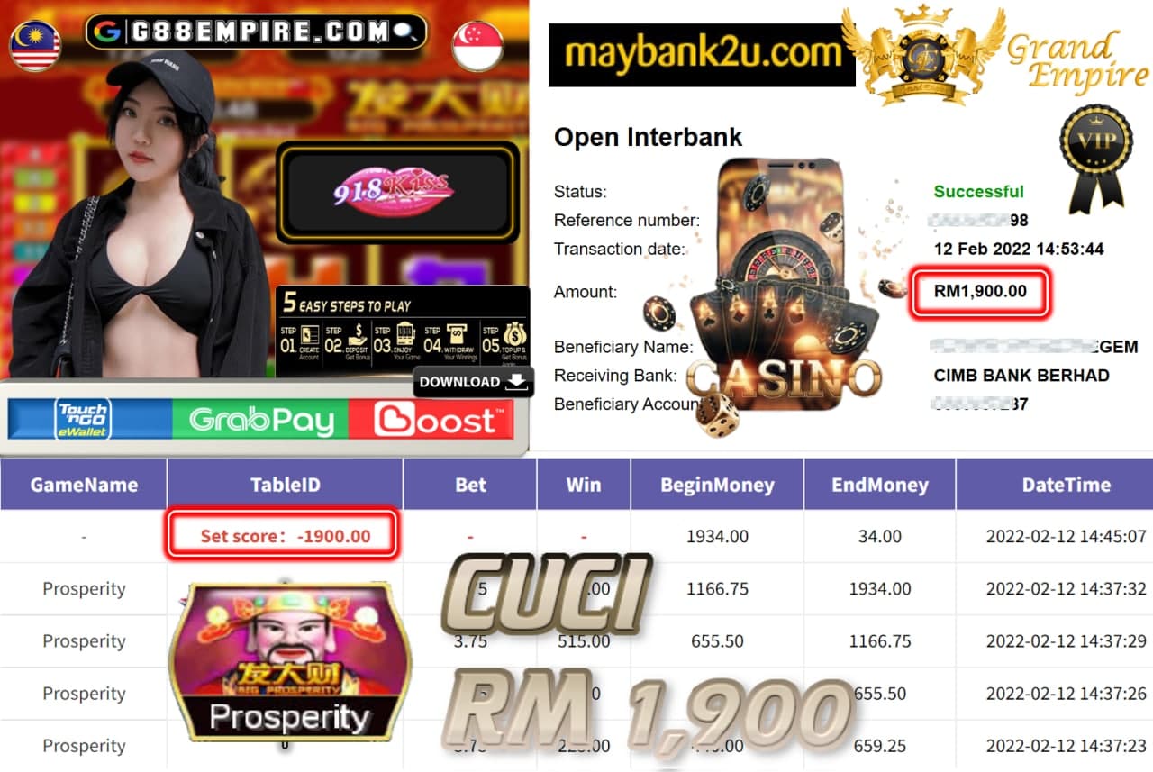 918KISS - PROSPERITY CUCI RM1,900 !!!