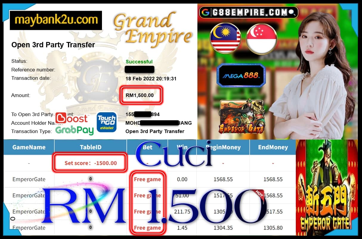 MEGA888 - EMPEROR GATE CUCI RM1,500 !!!