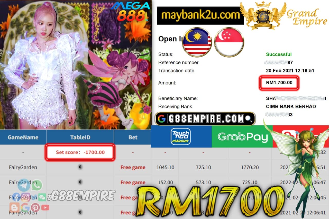 MEGA888 - FAIRYGARDEN CUCI RM1,700 !!!