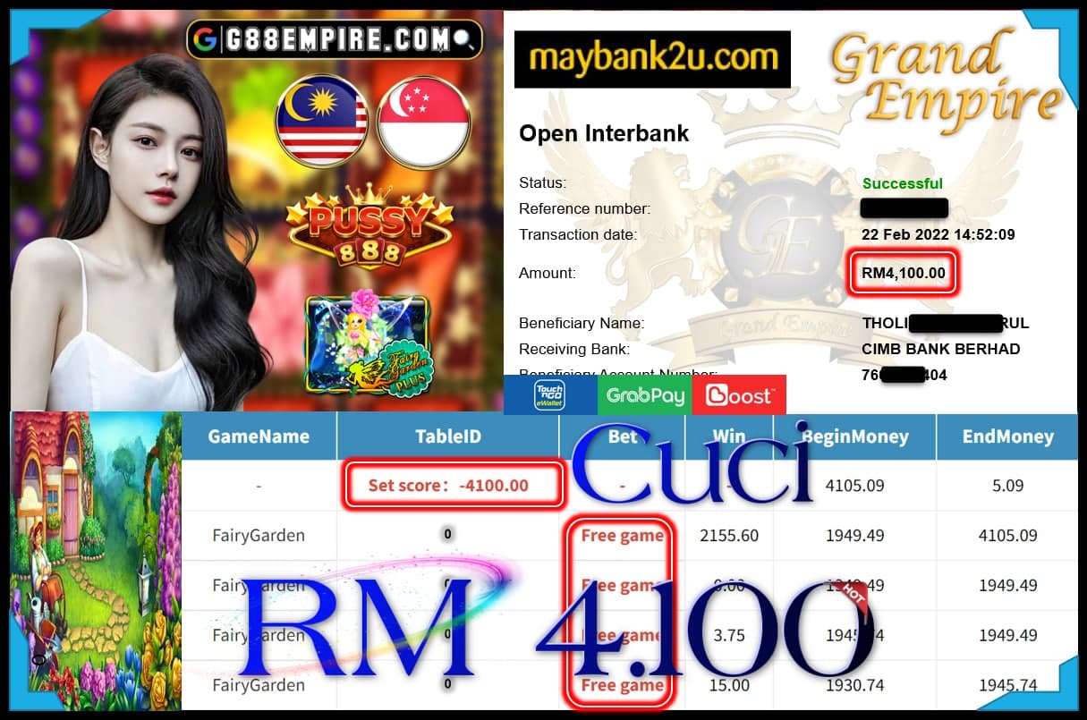 PUSSY888 - FAIRY GARDEN CUCI RM4,100 !!!