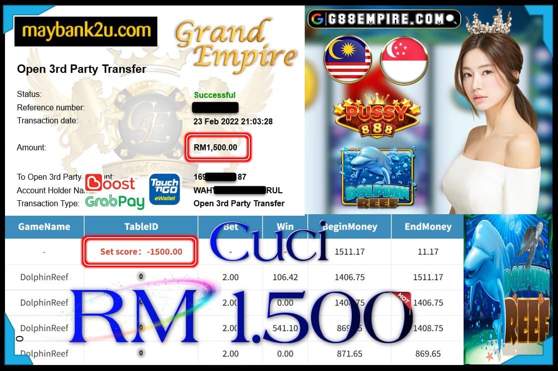 PUSSY888 - DOLPHINREEF CUCI RM1,500 !!!