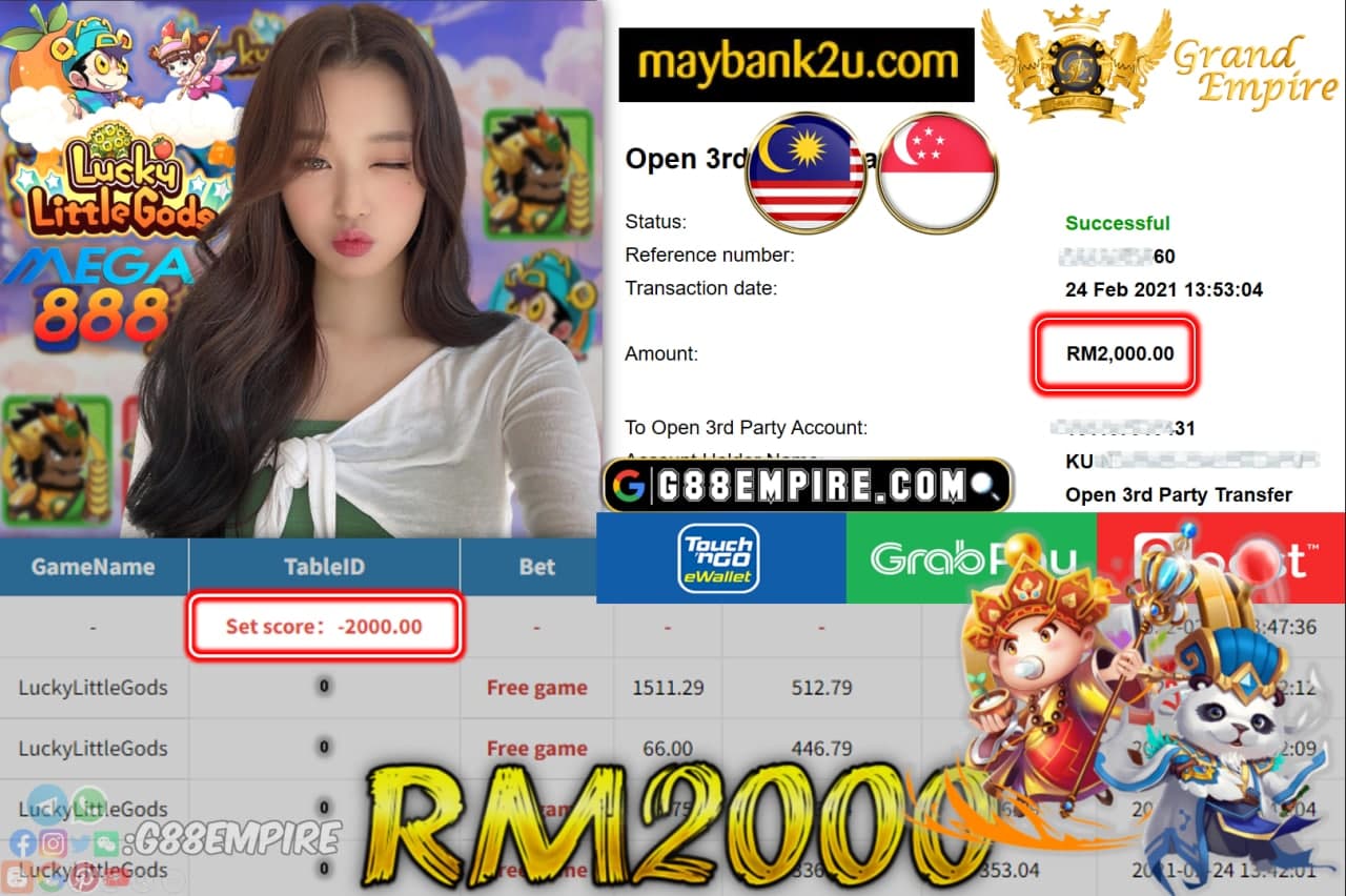 MEGA888 - LUCKYLITTLEGODS CUCI RM2,000 !!!