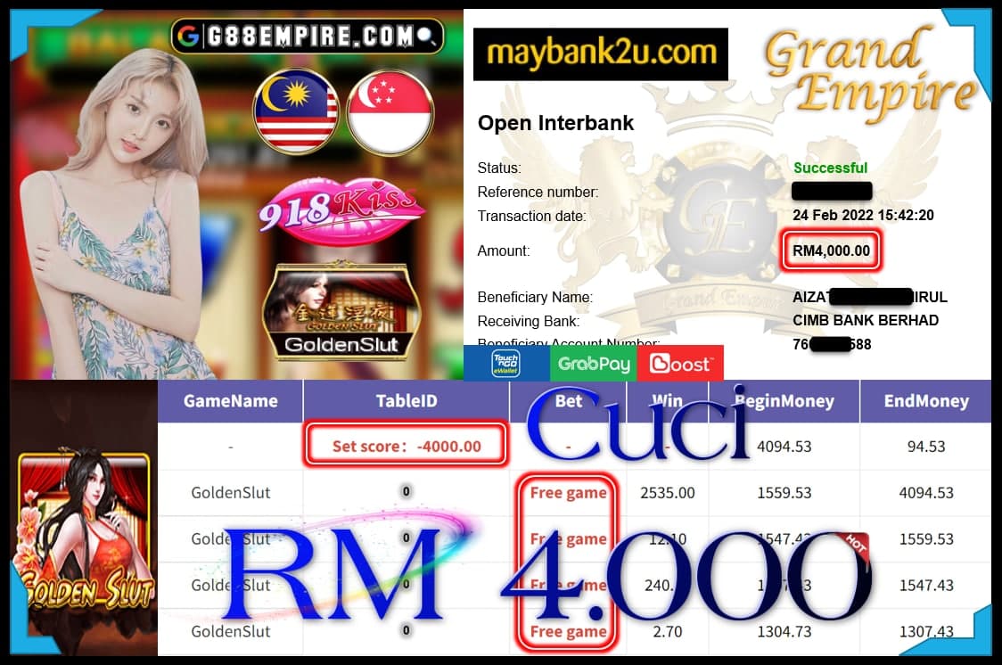 918KISS ORI  - GOLDENSLUT CUCI RM4,000 !!!