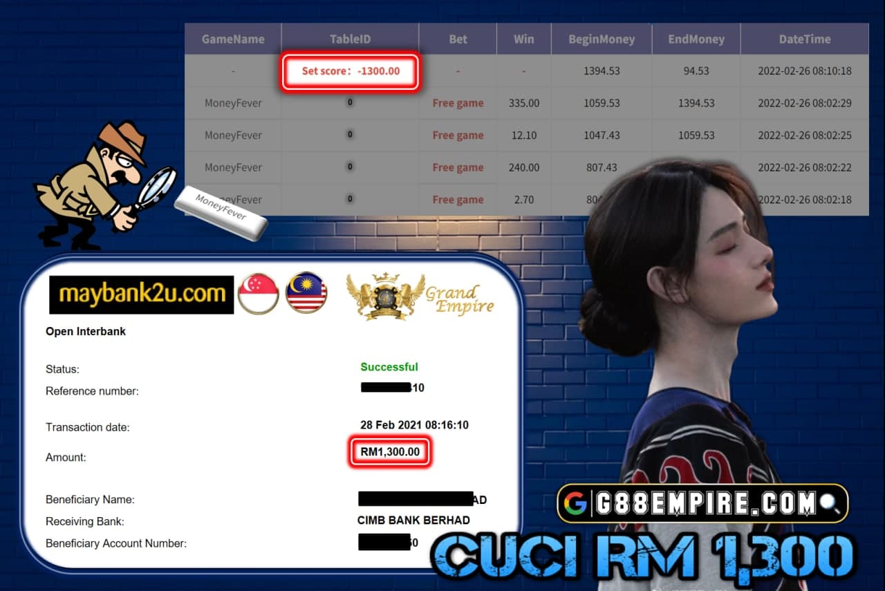 MEGA888 - MONEYFEVER CUCI RM1,300 !!!
